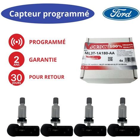 Pacchetto di 4 sensori TPMS Ford/Lincoln preprogrammati 315 MHz ML3T-1A180-DA - Bronco, Expedition, F-150, F-250/F-350, Navigator