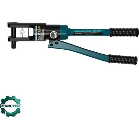 Manuzen - Pince à sertir hydraulique 120 kN – 16 à 300 mm², 11 matrices — Vert et noir (1/5)