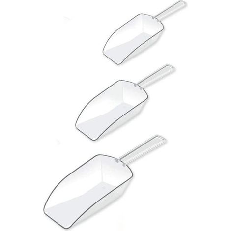 Cuillères doseuses - 3 Pièces - Cuillères doseuses - Plastique - Tasses à mesurer - Ustensiles de cuisine Pour mesurer - Cuillères à glaçons - Ustensiles de cuisine Cuillère à café - Transparent