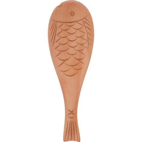 Cuillère à riz en bois forme poisson, spatule de service antiadhésive pour cuisine domestique (1/5)