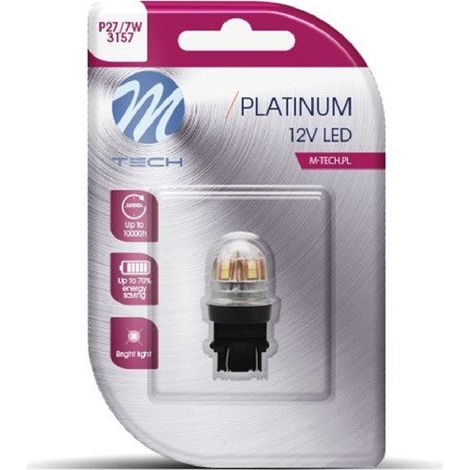 Ampoule Led X 1 - 3157 - P27-7W - 15X2835Smd Canbus 12-24V Blanc -Lb831W-01B Platinum-