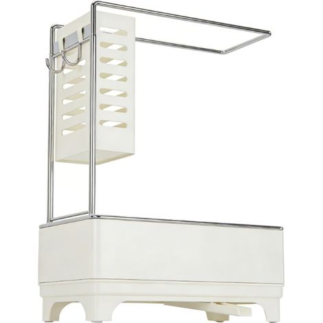 2-Tier Sponge Holder for Kitchen Sink (Cream White) (1/5)