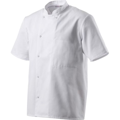 Veste de cuisine mixte manches courtes Robur Inox Blanc S