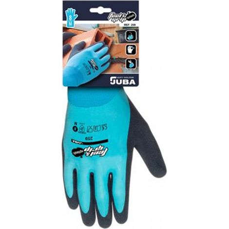GUANTE MECANICO XL10 JUBA NYLON/LATEX AZ/GR FEEL AND GRIP SP