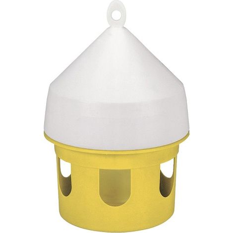 KERBL Fearner pour pigeons, plastique, jaune et blanc, capacit 5 litres