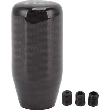 Copertura per pomello del cambio in fibra di carbonio, con 3 adattatori, accessorio per finiture interne, universale, adatto per cambio auto (1/5)