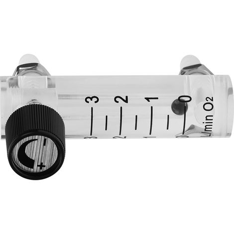 Débitmètre de gaz avec vanne de contrôle pour oxygène/air/gaz 0-3LPM (1/5)