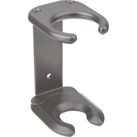 Support mural pour sèche-cheveux gris, 6,5×5,5×10 cm