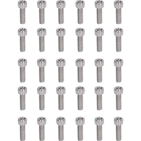 Lot de 30 vis M6 à tête hexagonale creuse en acier inoxydable 304, conforme à la norme DIN 912M6x20. (1/4)