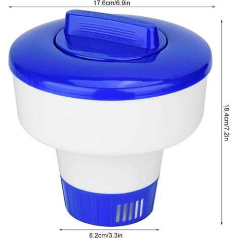 Support de Brome Chimique de flottement de comprim de Station Thermale de Distributeur de Chlore de Piscine de Spa avec Le Chapeau de Fermeture (1/3)