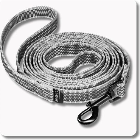 Correa antideslizante GRIS - 1,8 m, 86 mm TWISTLOCK - perro 15-80 kg (1/5)
