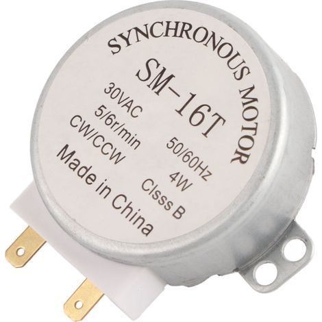 Galanz Microwave Oven Turntable Motor – Model SM-16T – Synchronized, Aluminum and Copper, 30V (1/5)