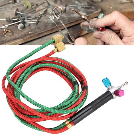 Mikro-Mikrogas-Taschenlampe, kleine Taschenlampe, Sauerstoffflaschen-Taschenlampe, Taschenlampe mit 5 Spitzen für Schlauch – Acetylen, kommerzieller Schmuck