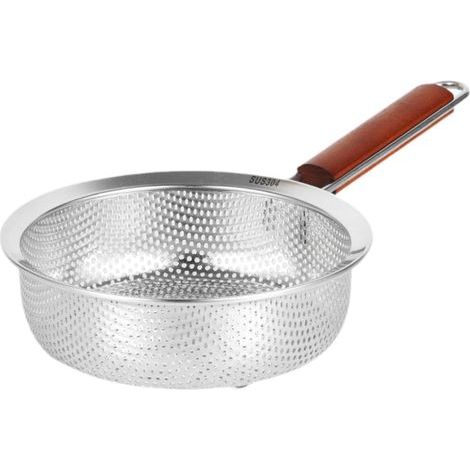 Stainless Steel Colander, Noodle Skimmer, Easy to Clean Fine Mesh Strainer for Cooking Food, Vegetables and Fruits in, 22cmx6cm (1/5)