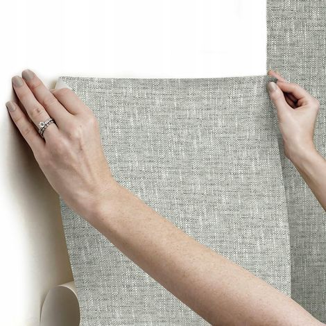 Carta da parati autoadesiva in vinile, rivestimento murale in tessuto 45 cm x 10 m (1/5)
