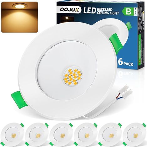 Recessed LED Spotlights, 5 W Ceiling Spotlights, 230 V IP44 for Bathroom, Hole Diameter 68 mm - 80 mm (1/5)