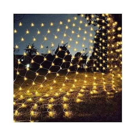 Guirlande lumineuse LED en maille 6M x 4M, 672 LED, étanche et à intensité variable, idéale pour les décorations de Noël et les événements. (1/4)