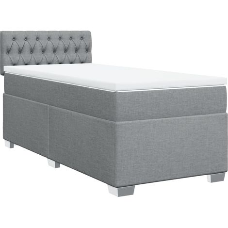 Maison Exclusive - Boxspringbett mit Matratze Hellgrau 90x200 cm