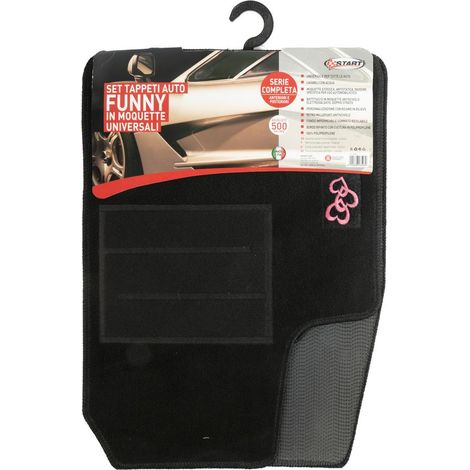 Set Completo Tappeti Auto Funny Cuore 500 GR/MQ Universale