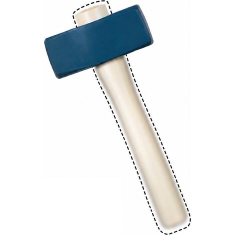 Masette MERCIER 1,25 kg tête bleue manche beige clair
