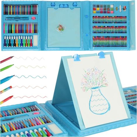 Set verniciatura plastica in valigetta 208el. blu