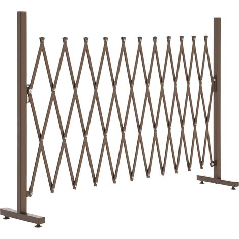 Grille extensible en aluminium et fer. clôture. séparation ou treillis pour plantes grimpantes. stable et légère avec 4 pieds en plastique. largeur réglable. pour jardin. terrasse et balcon. montage f (1/5)