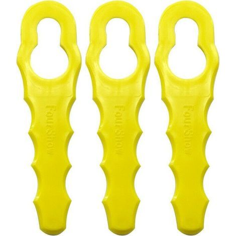 Packung mit 100 Ersatzklingen, kompatibel mit Ryobi Rasentrimmern, doppelt gezahnte Klingenköpfe RAC155, RAC157, RAC158 (1/4)