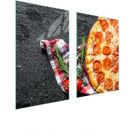 GLASSCHUTZPLATTE FÜR KÜCHE 65x52 PIZZA (1/5)