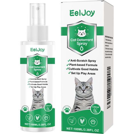 Spray répulsif pour chats, pour l'intérieur et l'extérieur. Repousse les chats, les empêche de monter sur les lits et de faire leurs besoins dans la litière. Spray portable - 100 ml -- BIEMMEDUE (1/5)