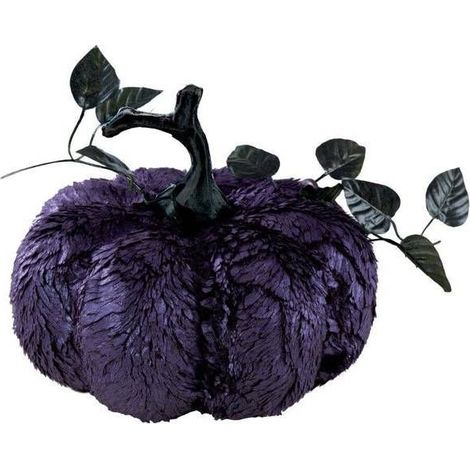 Citrouille Élégante - PTIT CLOWN - 22266 - Reflets Violets - Décoration Halloween - 18 x 23 x 23 cm