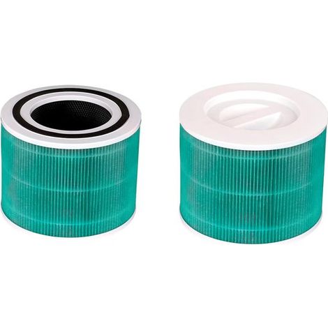 Filtre 3-en-1 H13 True HEPA - Vert - compatible avec les purificateurs levoit Core 300 - Lot de 2 filtres de remplacement pour purificateur d'air (1/5)