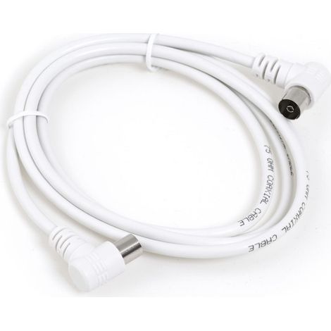 Cable antena conectores acodados 1,5m blanco axil (1/3)
