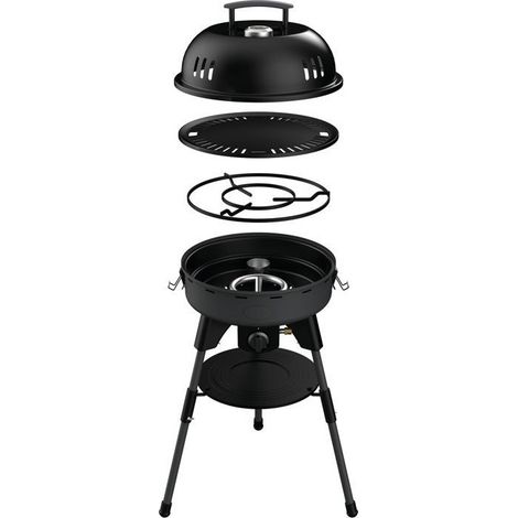 Barbacoa de gas portátil INCASA Compact 4000 W negro 37 cm