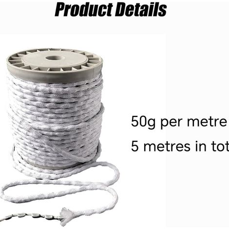 Ruban invisible de 5 mètres pour rideaux coupe-vent et anti-balancement avec sangle de contrepoids pour éviter l'enroulement et résistance aux intempéries. (1/5)