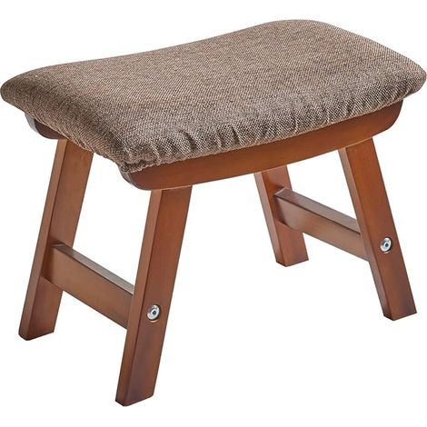 Siège, Repose-Pieds, Amovible et 4 Pieds en hêtre pour Chambre à Coucher, Salon et Cuisine (Pied Marron + Coussin Marron) (1/5)