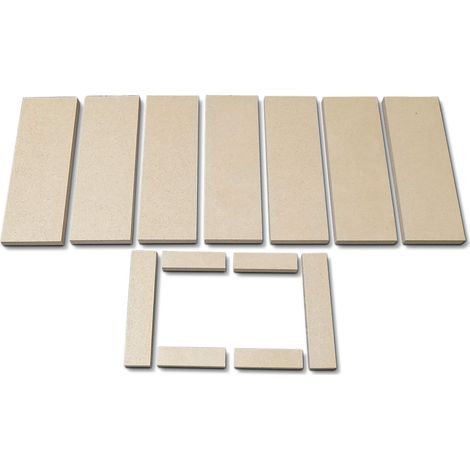 Habillage de foyer pour poêles à cheminée Tambora 1 de Techfire - vermiculite - 13 pièces