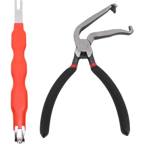 Pinces de déconnexion carburant 2 pièces 60° acier carbone rouge (1/5)