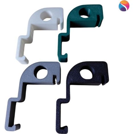Clips de ventilación para contenedores de basura (4 unidades) - Clips - Prevención de insectos y olores - Verde - Negro - Blanco - Gris (1/5)