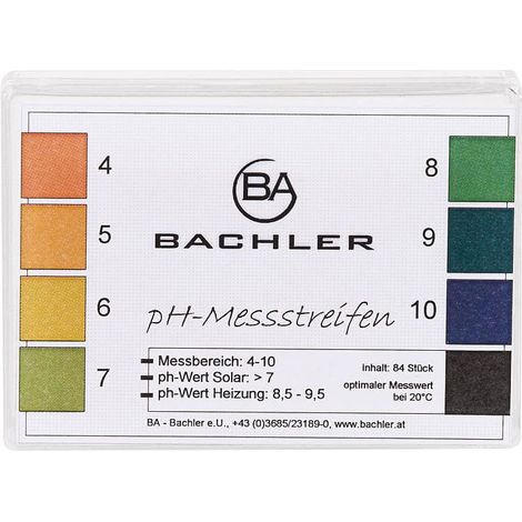 Bandelettes de Contrôle pH accessoires pour Mallette de Vérification Solaire 84 Pièces Bachler