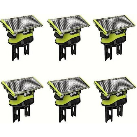 Replacement blades, blades compatible with OneBlade electric shavers/trimmers, durable stainless steel, for trimming, styling and shaving, pack of 6 (1/4)