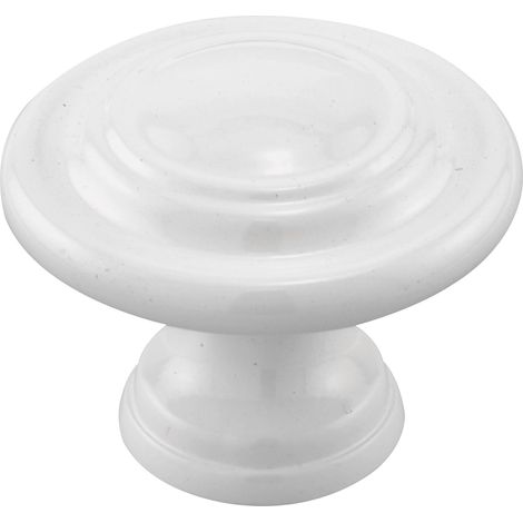N 7439 2 volets Poignée de porte, 1–11/16 en. Diamètre extérieur, moulé sous pression, Blanc (1/4)