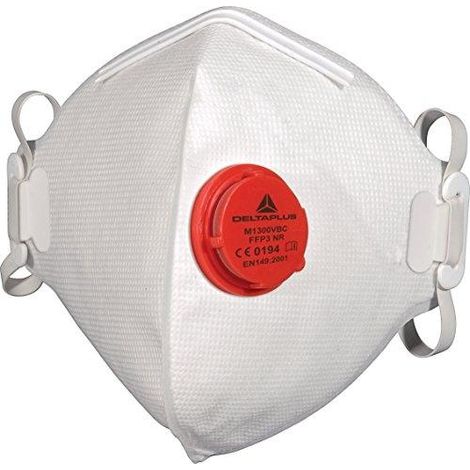 Delta Plus M1300VBC mascarilla respiratoria blanca plegable FFP3