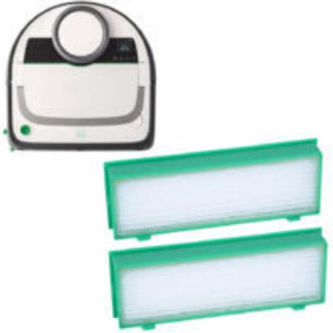 2 Filtres HEPA - Pour Aspirateurs Robots - Dimensions 14 x 5 x 3,5 cm - Microfibre - Compatible VR200 VR300 (1/2)