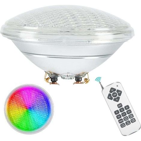 36W RGB LED Pool Light, PAR56 IP68 Waterproof, Lighting with Remote Control, Submersible Pool Spotlight 12V DC/AC [Energy Class E] (1/4)