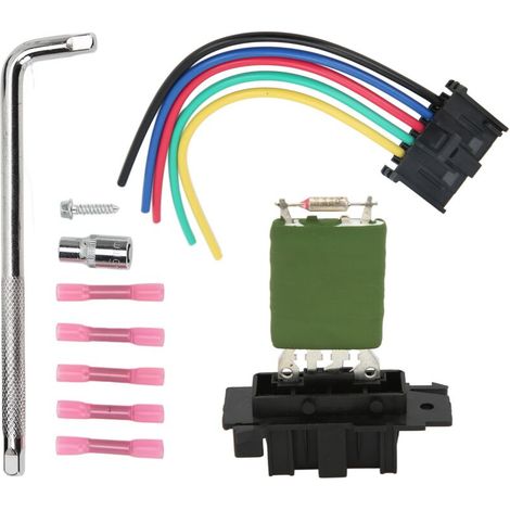 Résistance de Ventilateur de Soufflante,Résistance de ventilateur de ventilateur de moteur de chauffage 13248240 avec kit d'outils de remplacement pour Opel Adam Corsa D (1/5)