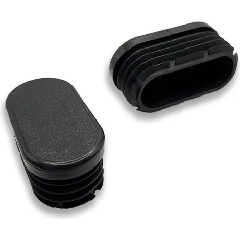Ajile - Embout ovale NOIR pour pied et tube de diam. 60 x 30 mm