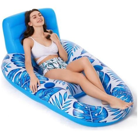 Aufblasbare LAN-Poolliege für Erwachsene mit Getränkehaltern, ideal für Pool, See oder Strand (1/5)