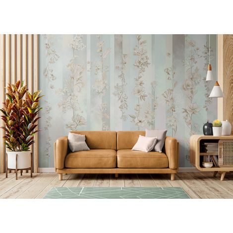 Papier Peint Floral - Élégance Pastel - 150 x 250 cm (1/2)