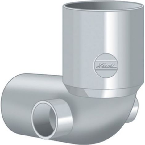 CURVA WC CON 2 ATTACCHI LATERALI D. 100-40-40