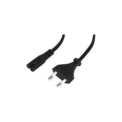 Cable de alimentación Lindy negro de 2 m CEE7/16 a C7, 30421